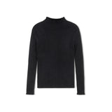 Byke Lettuce Trim Mockneck - Black