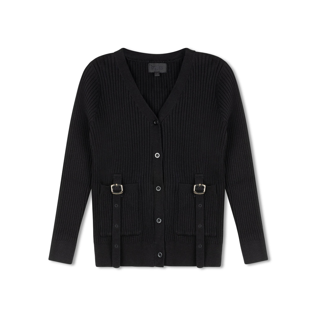 Byke Buckle Cardigan - Black