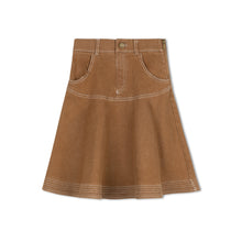 Load image into Gallery viewer, Byke Denim Yoke Skirt - Camel Wash