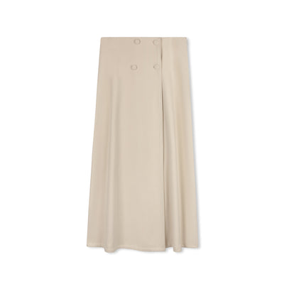 Byke Midi Double Breasted Skirt - Cream