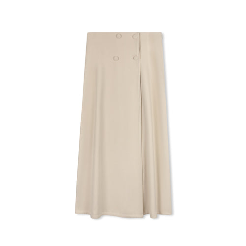 Byke Midi Double Breasted Skirt - Cream