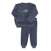 Load image into Gallery viewer, Ely&#39;s &amp; Co Velour Embroidered Hot Air Balloon Lounge Set - Blue