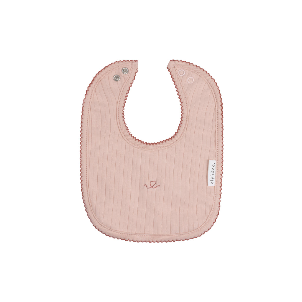 Ely's & Co Muslin Bib - Baby Pink