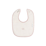 Ely's & Co Organic Cotton Little One Bib - Ivory /Pink