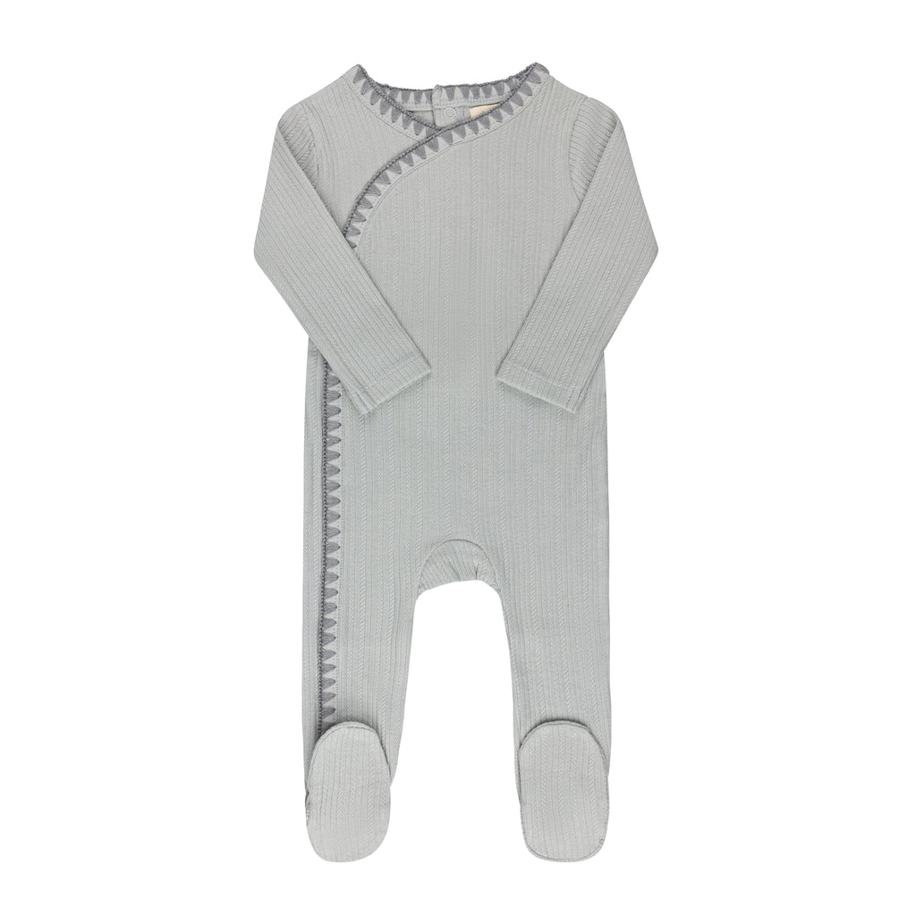 Ely's & Co Whip Stitch Collection Footie - Blue