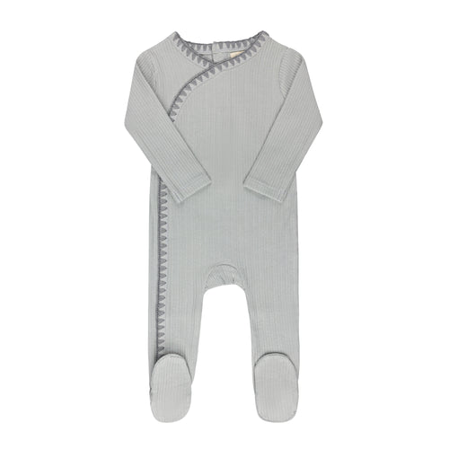 Ely's & Co Whip Stitch Collection Footie - Blue