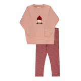 Ely's & Co Autumn Kids Collection Sweatshirt And Leggings - Pink
