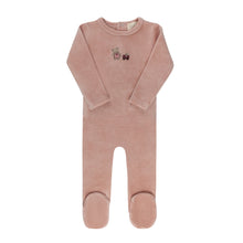 Load image into Gallery viewer, Aurora Embroidered Bear Collection Footie - Pink