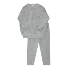 Load image into Gallery viewer, Ely&#39;s &amp; Co Velour Embroidered Floral Collection Lounge Set - Blue