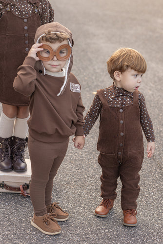 Limonana Heritage Romper And Mockneck - Brown
