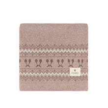 Load image into Gallery viewer, Looms Fair Isle Collection Baby Blanket - Mauve