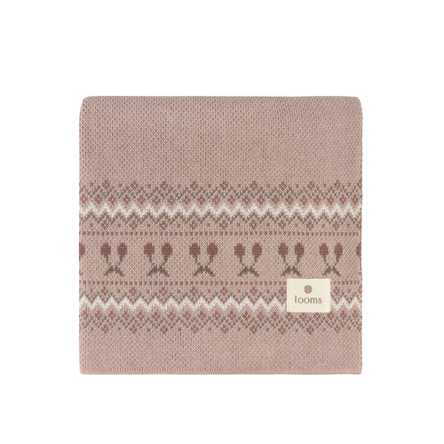Looms Fair Isle Collection Baby Blanket - Mauve
