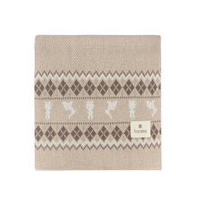 Load image into Gallery viewer, Looms Fair Isle Collection Baby Blanket - Taupe