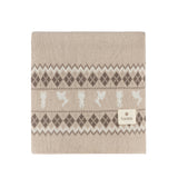 Looms Fair Isle Collection Baby Blanket - Taupe