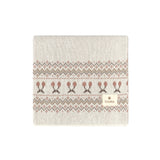 Looms Fair Isle Collection Baby Blanket - Ivory/Mauve