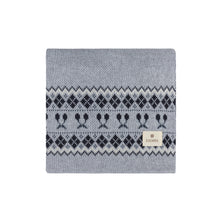 Load image into Gallery viewer, Looms Fair Isle Collection Baby Blanket - Blue