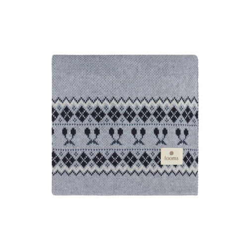 Looms Fair Isle Collection Baby Blanket - Blue