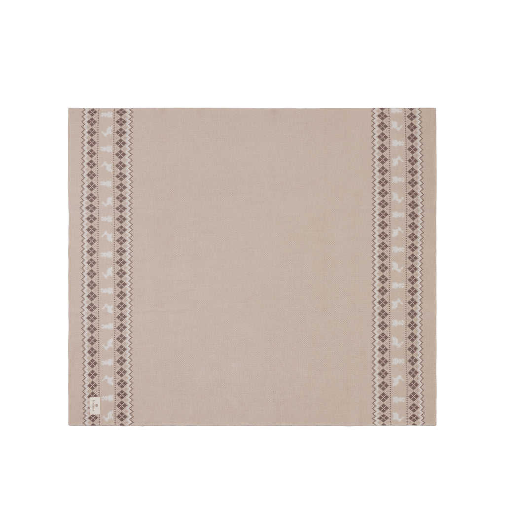 Looms Fair Isle Collection Baby Blanket - Taupe
