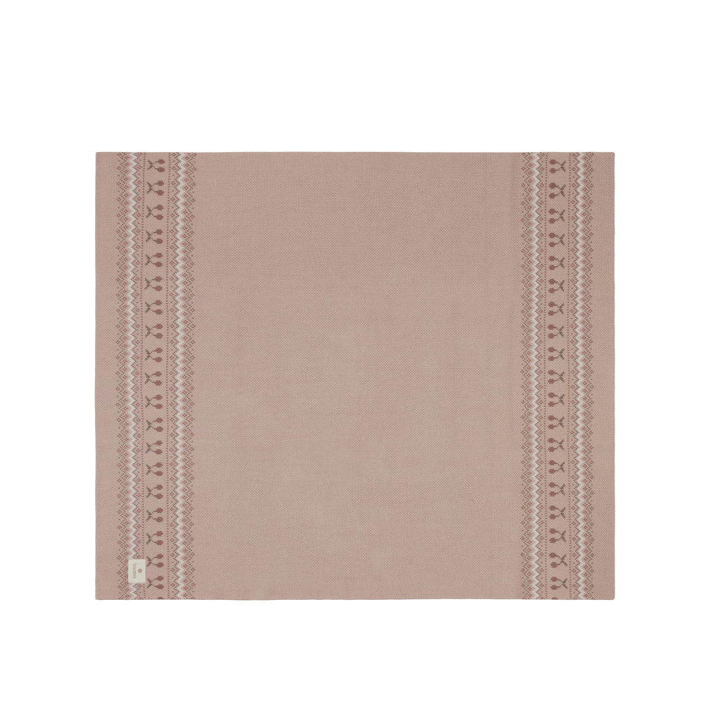 Looms Fair Isle Collection Baby Blanket - Mauve