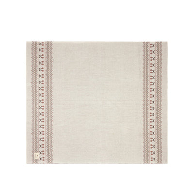 Looms Fair Isle Collection Baby Blanket - Ivory/Mauve