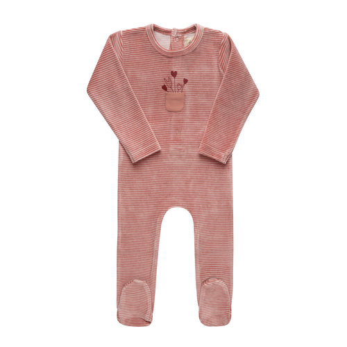 Ely's & Co Stripe Collection Footie - Pink