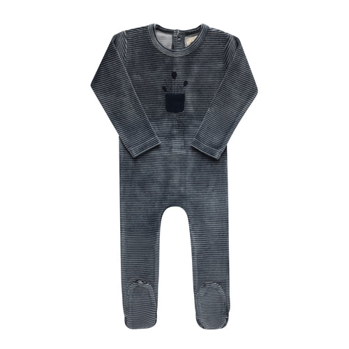 Ely's & Co Stripe Collection Footie - Blue