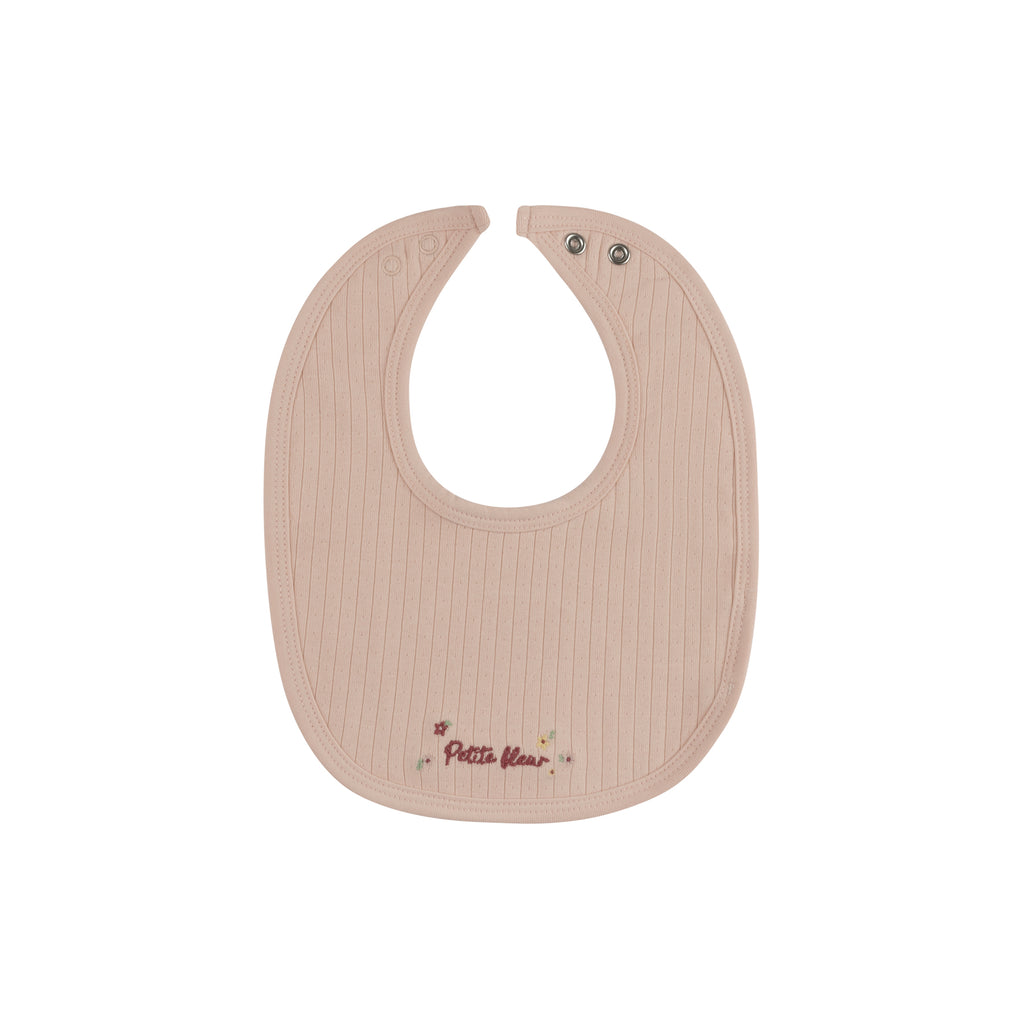 Ely's & Co Floral Star Embroidered Collar Collection Bib - Pink