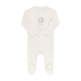 Ely's & Co Hot Air Balloon Footie & Bonnet- Ivory/Pink