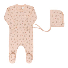 Load image into Gallery viewer, Ely's &amp; Co Garden Floral Print Collection Footie &amp; Bonnet - Pink