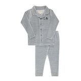 Ely's & Co Velour Stripe Collection Pajama - Light Blue