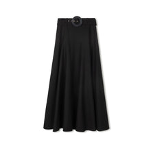 Load image into Gallery viewer, Velvette Label Black Belted Circle Skirt