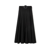 Velvette Label Black Belted Circle Skirt