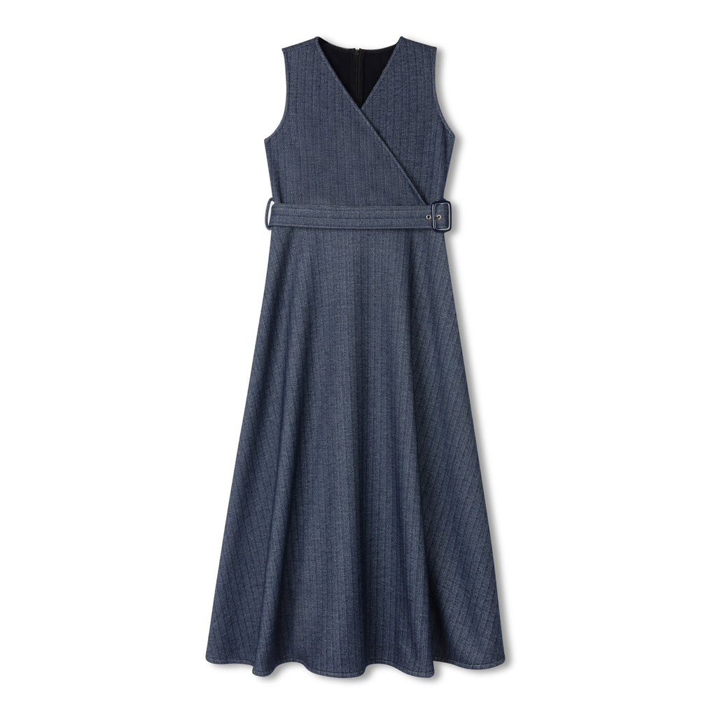 Velvette Label Blue Wrap Jumper