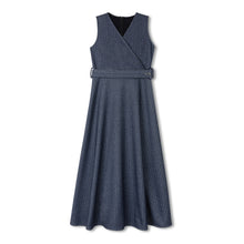Load image into Gallery viewer, Velvette Label Blue Wrap Jumper