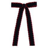 Le Enfant Edged Knit Bow - Navy