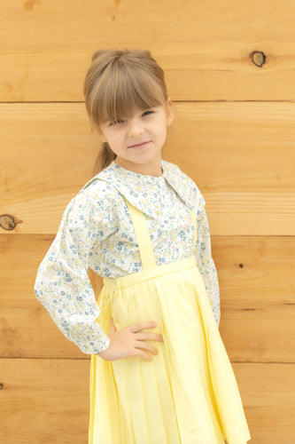 Nou Nelle Floral Yellow Blouse (3/4 Sleeve)