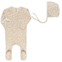 Load image into Gallery viewer, Ely's &amp; Co Vine Collection Footie And Bonnet - Ivory/Pink