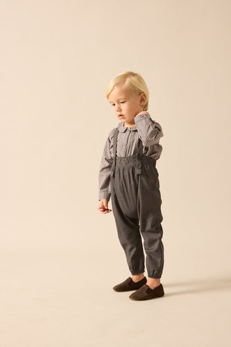 Lil Legs Plaid Edition Toddler Boys Shirt - Soft Grey Plaid