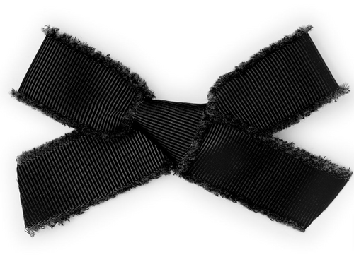 Le Enfant Raw Edge Bows Black TWO PACK