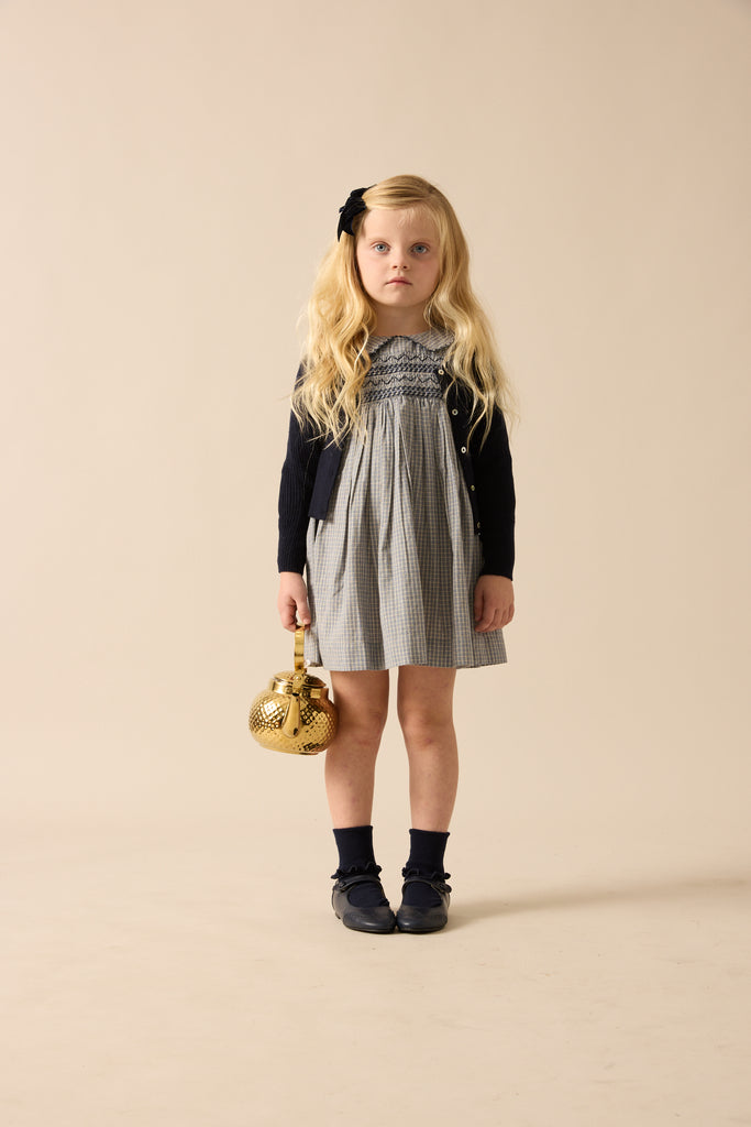 Lil Legs Plaid Edition Dress - Dried Blue Plaid