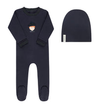 Load image into Gallery viewer, Ely's &amp; Co French Terry Scottish Collection Footie And Beanie - Navy
