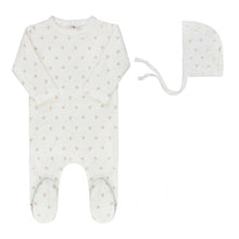 Load image into Gallery viewer, Ely's &amp; Co Rosebud Collection Footie And Bonnet - Ivory/Pink