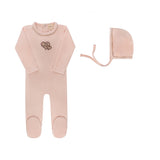 Ely's & Co Embroidered Liberty Collection Footie And Beanie - Pink