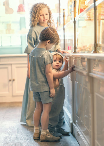 Ann Of Nan Oak Long Overalls - Slate