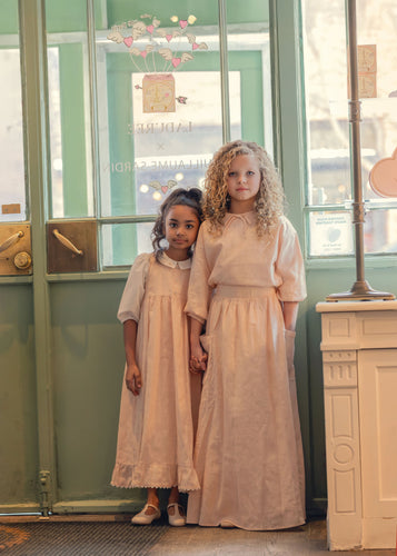 Ann Of Nan Oak Girls Maxi Cloak & SHIRT SET - Hush Pink