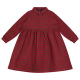 Jaybee Checkered Shirtdress - Chestnut/Berry