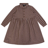 Jaybee Checkered Shirtdress - Chestnut/Slate
