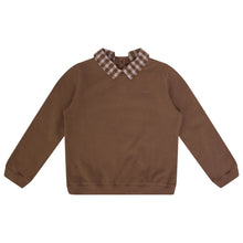 Load image into Gallery viewer, Jaybee Checkered Collar Sweatshirt - Chestnut/Slate