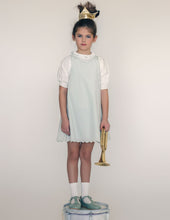 Load image into Gallery viewer, Little Tempest Scallop Hem Jumper And Embroidered Blouse Set - Mint Green/White