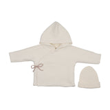 Mema Knits Quilted Jacket And Knit Beanie - Ivory